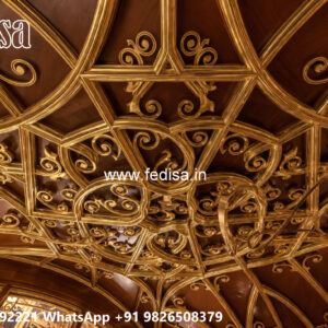 Wooden Classic Ceiling Design Pop Design For Rectangular Room No-8795