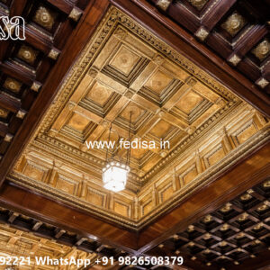 Wooden Classic Ceiling Design Plaster Pop Design No-8797