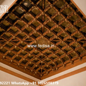 Wooden Classic Ceiling Design Pop Ke Color Design No-8804