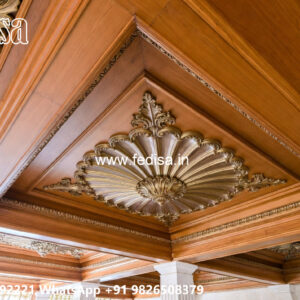Wooden Classic Ceiling Design Balcony Ceiling Pop Design No-8805