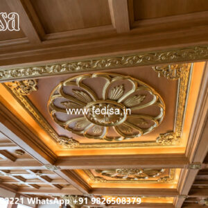 Wooden Classic Ceiling Design Down Ceiling Design For Living Room No-8813