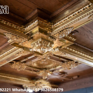 Wooden Classic Ceiling Design Ceiling Fan Interior Design No-8825