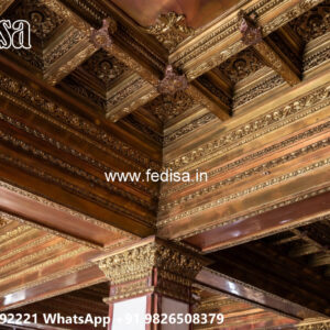 Wooden Classic Ceiling Design Pink Ceiling Design No-8829