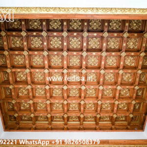 Wooden Classic Ceiling Design Pop Design For Puja Room No-8849