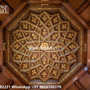 Wooden Classic Ceiling Design Lobby Pop Ceiling Design No-8855