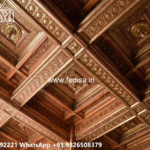 Wooden Classic Ceiling Design Pop Design For Hall 12×13 No-8856