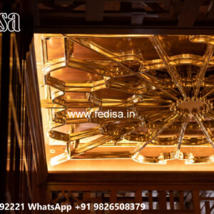 Wooden Classic Ceiling Design Jali Pop Design No-8864