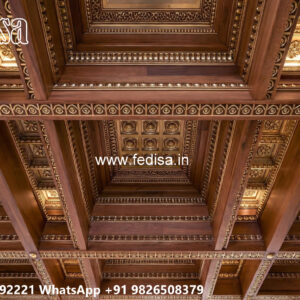 Wooden Classic Ceiling Design Low Ceiling Decorating Ideas No-8865