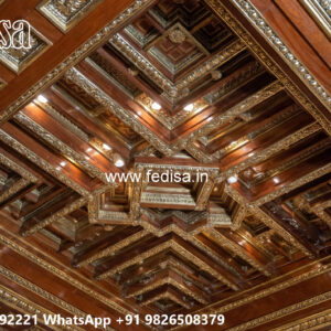 Wooden Classic Ceiling Design Pop Design For Staircase Ceiling No-8875