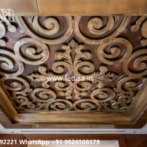 Wooden Classic Ceiling Design Pop Design Hall Plus Minus No-8889