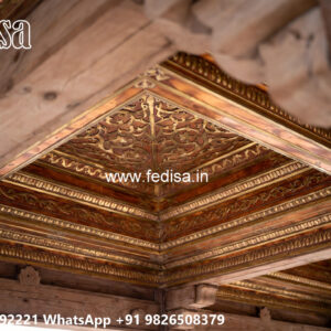 Wooden Classic Ceiling Design Pvc Ceiling Design Bedroom No-8902