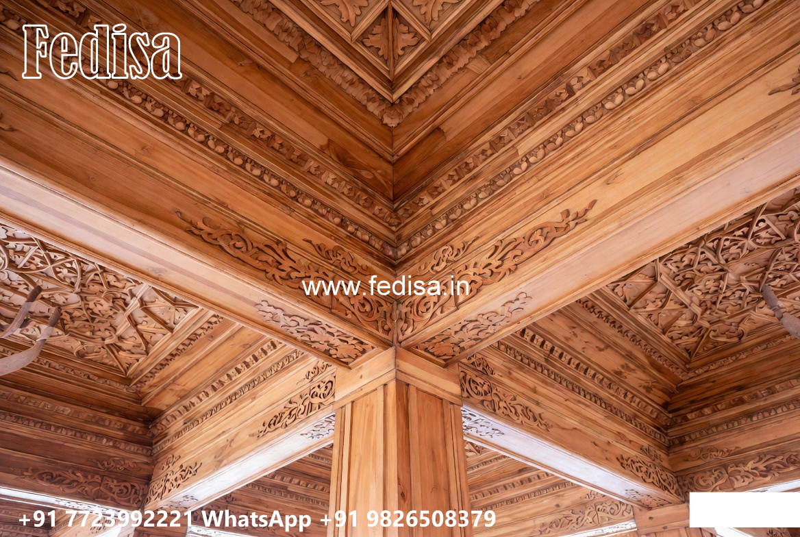 Wooden Classic Ceiling Design Living Room Pop Design For Hall No-8908