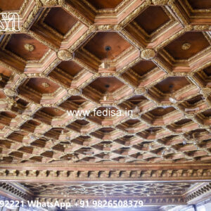 Wooden Classic Ceiling Design False Ceiling Design For Two Fans No-8911
