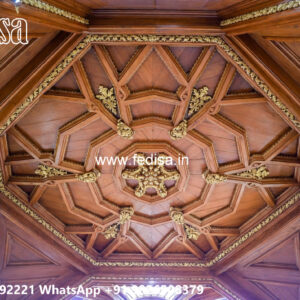 Wooden Classic Ceiling Design Traditional False Ceiling Design No-8937