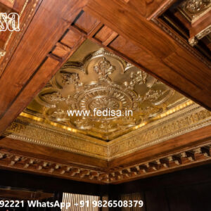Wooden Classic Ceiling Design High Roof False Ceiling Design No-8943