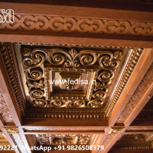 Wooden Classic Ceiling Design False Ceiling Jali Design Ideas 2026 No-8966
