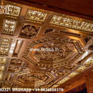 Wooden Classic Ceiling Design Green Ceiling Design No-8976
