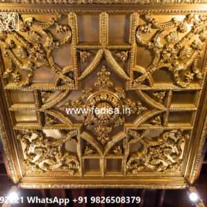 Wooden Classic Ceiling Design Pvc False Ceiling Design For Drawing Room No-8977
