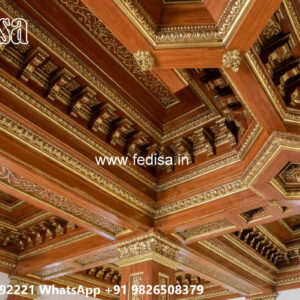 Wooden Classic Ceiling Design Rectangle False Ceiling No-8994
