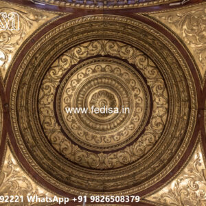 Wooden Classic Ceiling Design Porch Pop Plus Minus Design No-8998