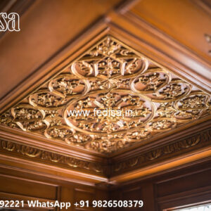 Wooden Classic Ceiling Design Pop Design Sheet No-9008