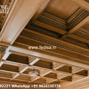 Wooden Classic Ceiling Design Entrance Lobby Ceiling Design No-9017