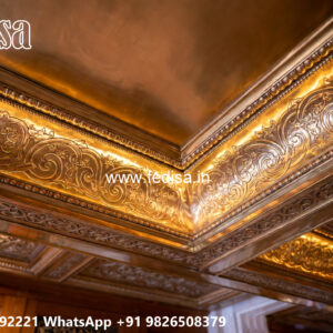 Wooden Classic Ceiling Design Pop Design For Washroom No-9020