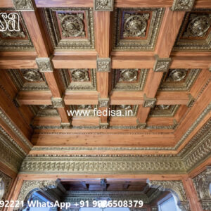 Wooden Classic Ceiling Design Pop Dizain Simple No-9021