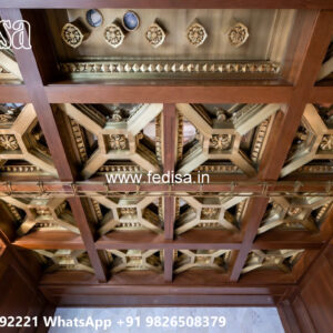 Wooden Classic Ceiling Design Pvc Wall Panel Roof Design No-9022