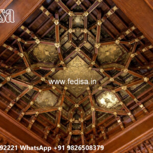 Wooden Classic Ceiling Design False Ceiling Ideas For Hall No-9061