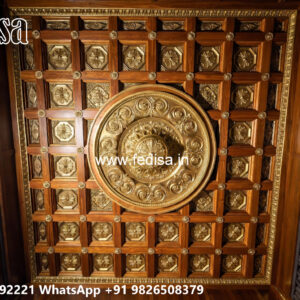 Wooden Classic Ceiling Design Simple Gypsum Board Design No-9079