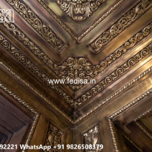 Wooden Classic Ceiling Design Simple Ceiling Plaster Design No-9092