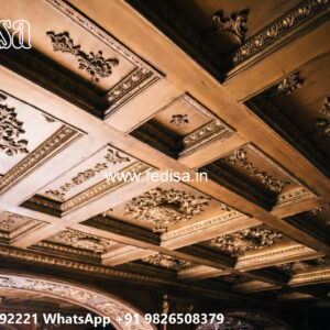 Wooden Classic Ceiling Design Kitchen Pop Design Latest No-9095