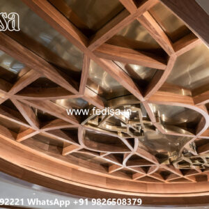Wooden Classic Ceiling Design Home Down Ceiling Design No-9098