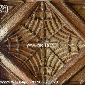 Wooden Classic Ceiling Design Latest Pop Design For Lobby No-9112