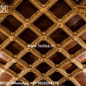 Wooden Classic Ceiling Design Bedroom Down Ceiling Design 2026 No-9114