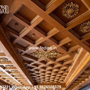 Wooden Classic Ceiling Design Home Theater False Ceiling Design No-9133