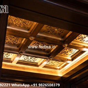 Wooden Classic Ceiling Design Ceiling 3d Wallpaper Design No-9134