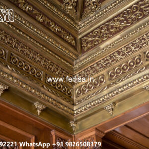 Wooden Classic Ceiling Design Pop Phool Color No-9144