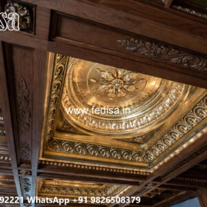 Wooden Classic Ceiling Design Homelane False Ceiling No-9152