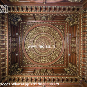 Wooden Classic Ceiling Design Pvc Room Ceiling Design No-9169