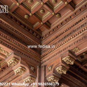 Wooden Classic Ceiling Design Plain Gypsum Ceiling Design No-9209