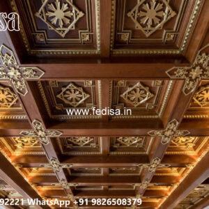 Wooden Classic Ceiling Design Pop Plus Minus Design Latest No-9217
