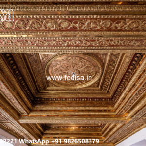 Wooden Classic Ceiling Design Gypsum Sheet Ceiling Design No-9231