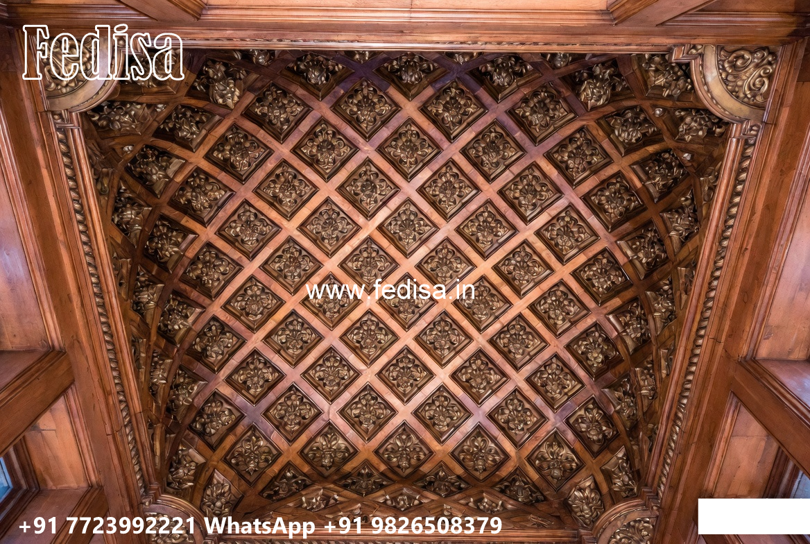 Wooden Classic Ceiling Design Pop Plus Minus Ka Design No-9241