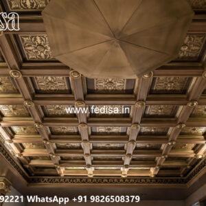 Wooden Classic Ceiling Design Lobby Fall Ceiling Design No-9248