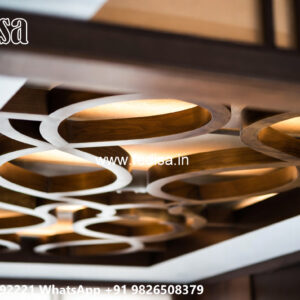 Wooden Classic Ceiling Design New Bedroom Pop Design No-9259