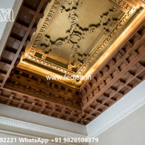Wooden Classic Ceiling Design Pop Ki Design Minus Plus No-9266