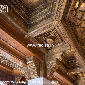 Wooden Classic Ceiling Design Square Room Ceiling Design No-9277