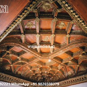 Wooden Classic Ceiling Design False Ceiling Cost For Living Room No-9327